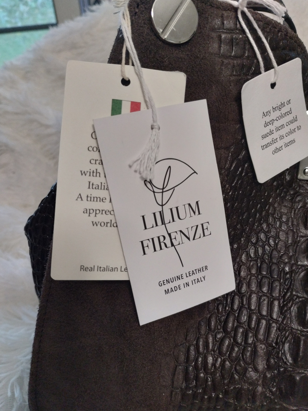 Lilium Firenze Genuine Leather Brown Crossbody Bag